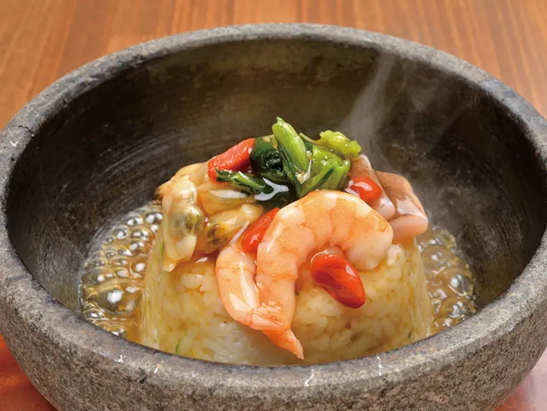 海老とあさりのあんかけ石焼チャーハン膳