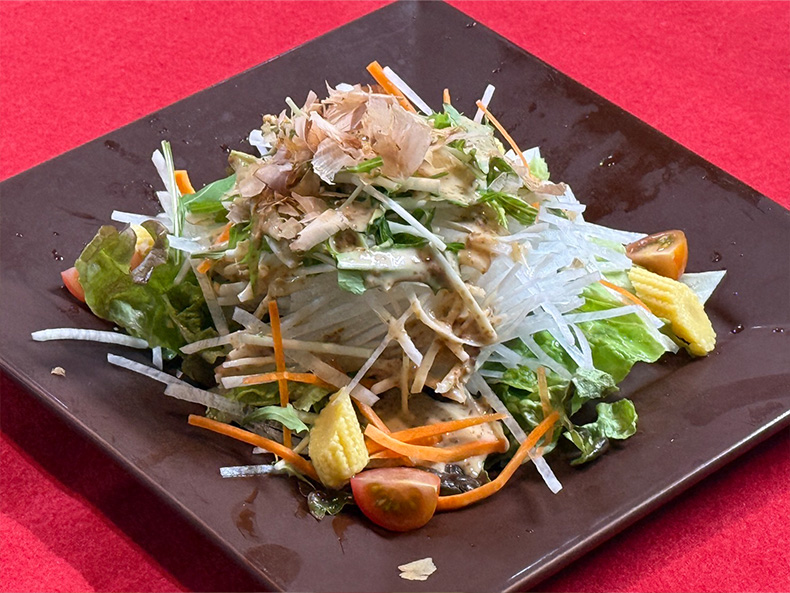大根と水菜のシャキシャキごまサラダ