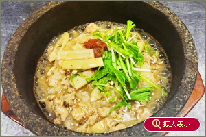 鶏そぼろと竹の子の梅風味あんかけ御膳